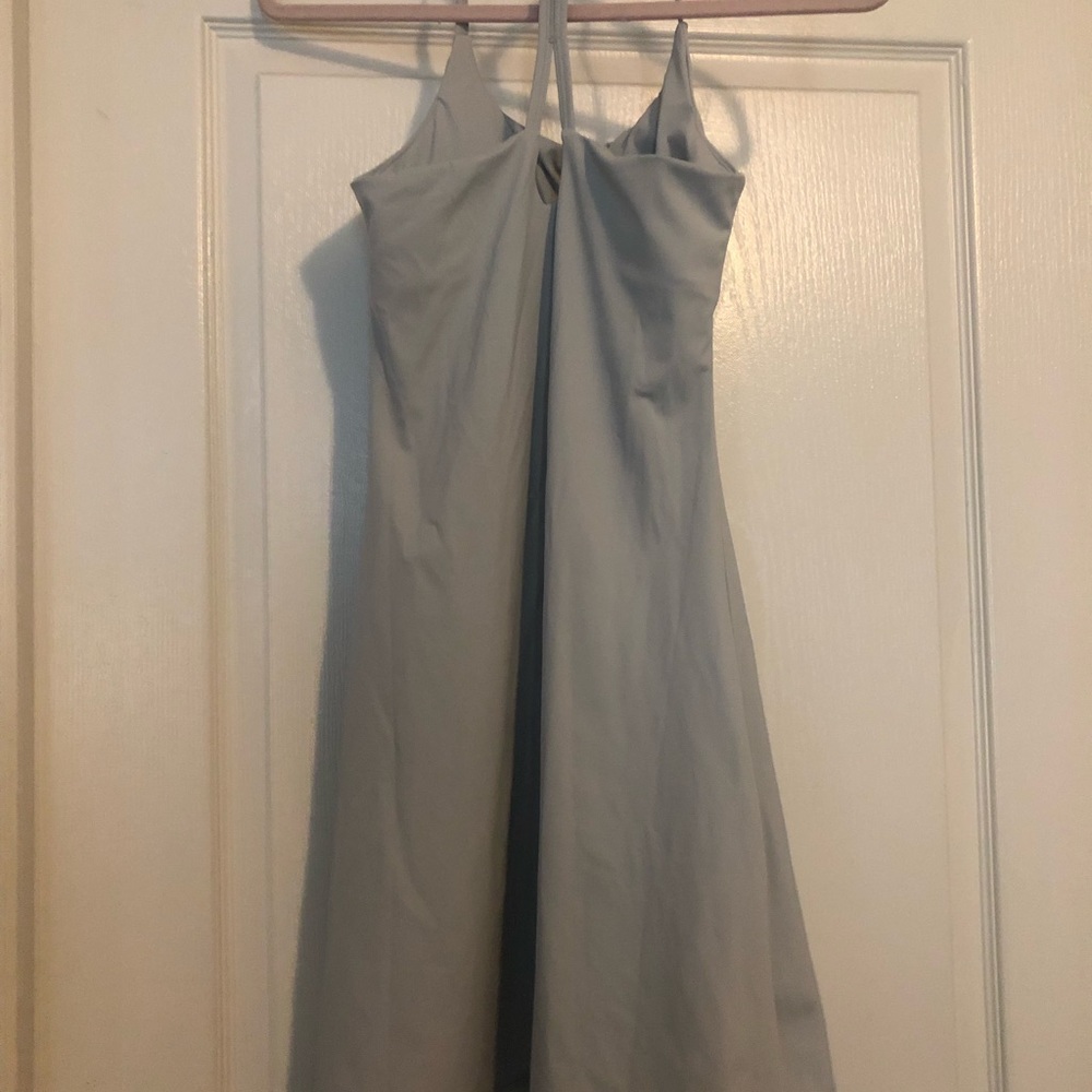 Gray workout dress, no shorts included! Shelf bra included.